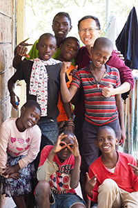 Alvin with kids
